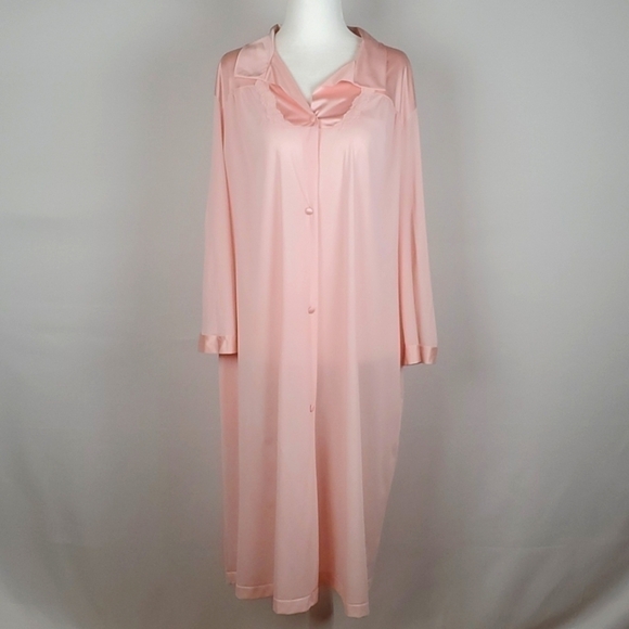 Vintage Vanity Fair Cottage Pink Soft Robe Size Large - Picture 1 of 6